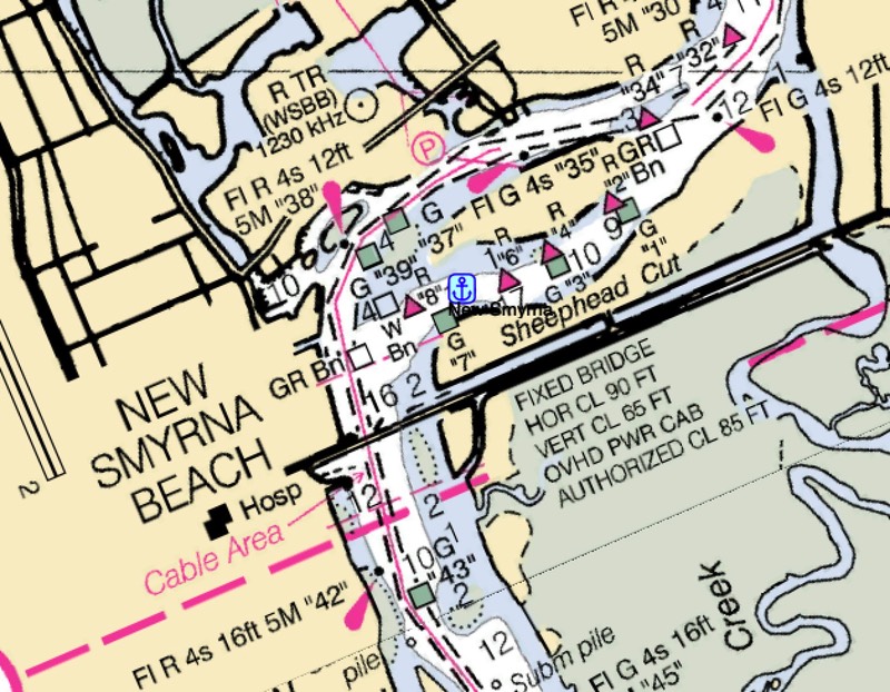 Section of Nautical Chart
